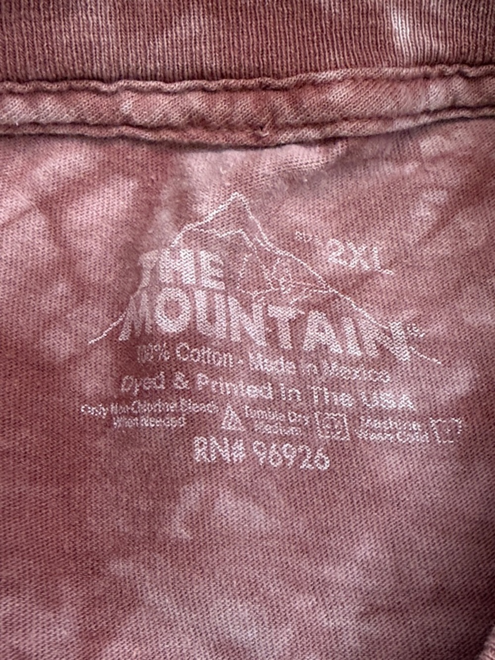 The Mountain Wild Horses Tie Dye T Shirt 2XL Red Graphic Tee - Picture 8 of 8